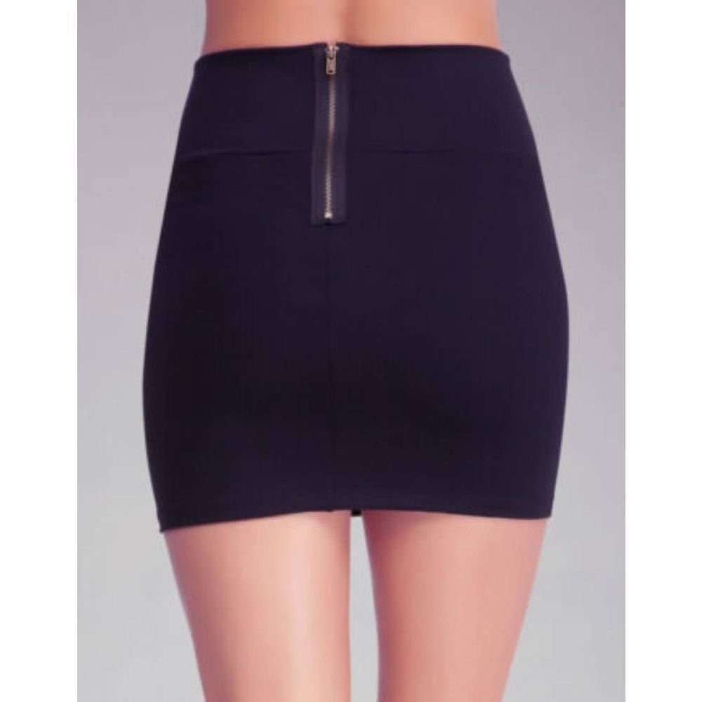 BEBE Black Bodycon Mini Skirt Back Zipper Women's XS